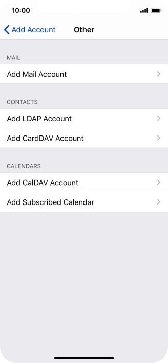 Press Add Mail Account.