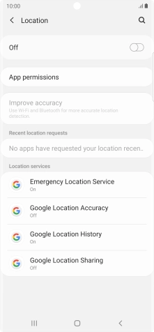Press the indicator to turn the function on or off.