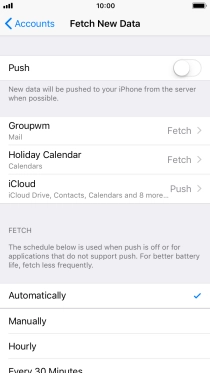 If you turn off the function, press the required setting.