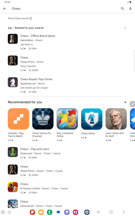 Press the required app.