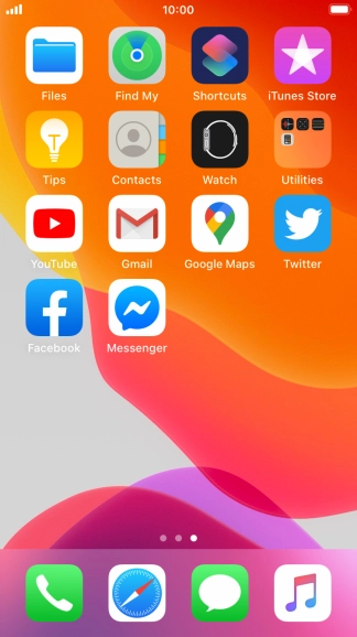 Press and hold any app.