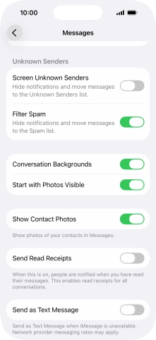 Press the indicator next to 