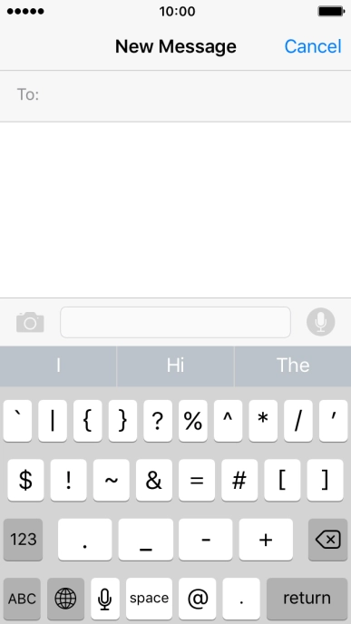 Press ABC to return to text input.