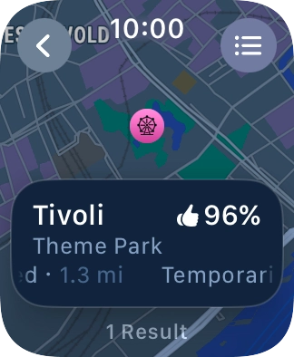 Press the required destination.