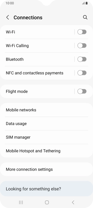 Press Mobile networks.