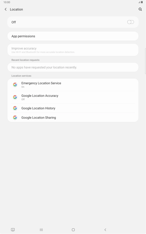 Press the indicator to turn the function on or off.