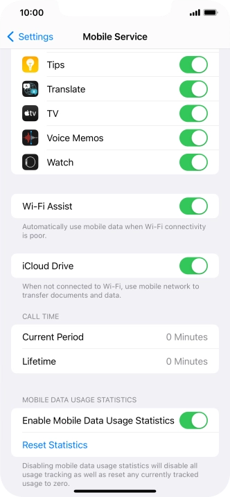 Press the indicator next to 
