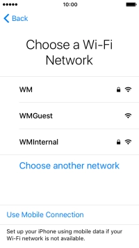 Press the required Wi-Fi network.