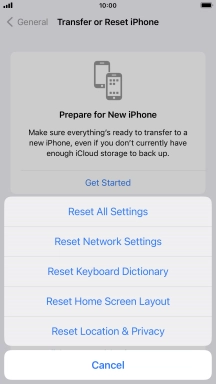 Press Reset All Settings.