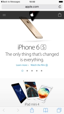 Press the screen a little harder until the content of the message is opened in the relevant application.