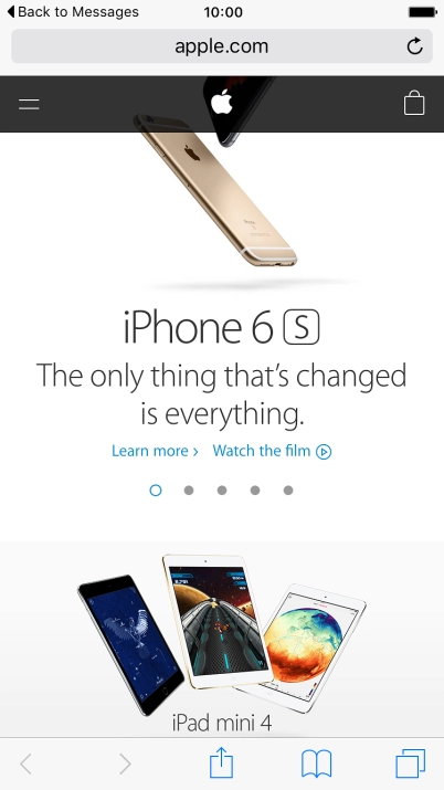 Press the screen a little harder until the content of the message is opened in the relevant application.