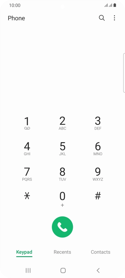 Press the menu icon.