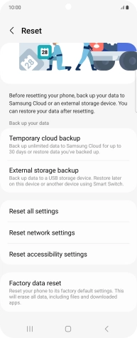 Press Reset network settings.