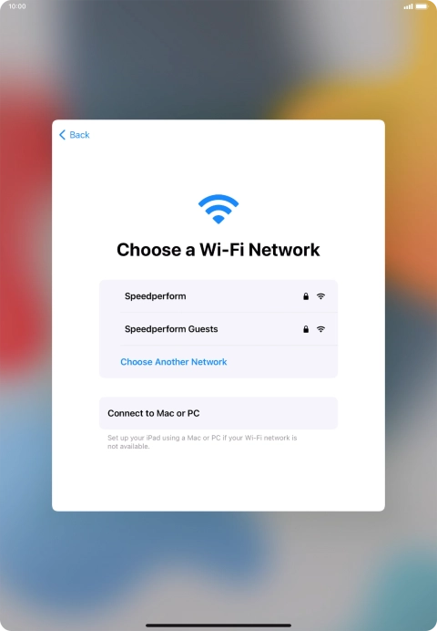 Press the required Wi-Fi network. Press the required Wi-Fi network.