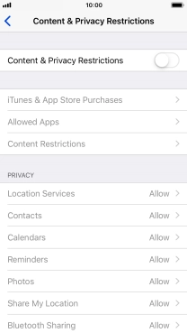 Press the indicator next to 