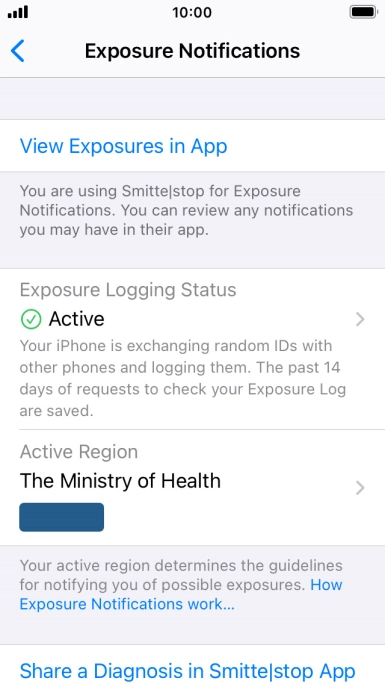 Press Exposure Logging Status.