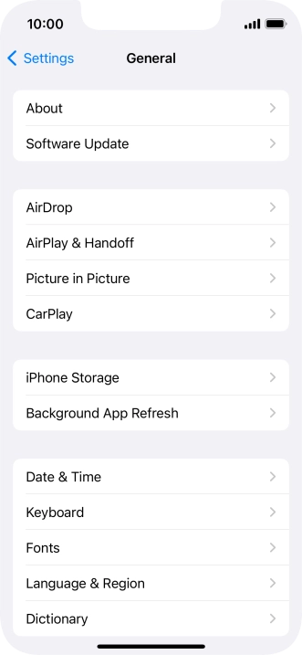 Press Software Update. If a new software version is available, it's displayed. Follow the instructions on the screen to update the phone software.