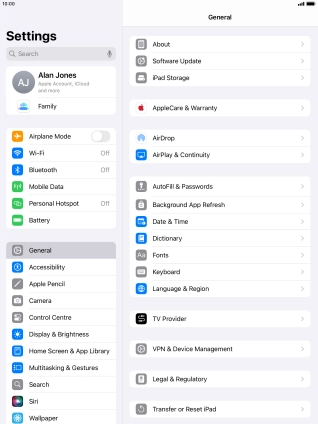 Press Software Update. If a new software version is available, it's displayed. Follow the instructions on the screen to update the tablet software. Press Software Update. If a new software version is available, it's displayed. Follow the instructions on the screen to update the tablet software.