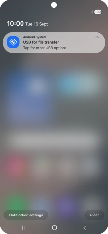 Press Tap for other USB options..