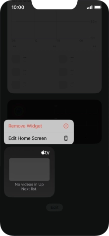 Press Remove Widget.