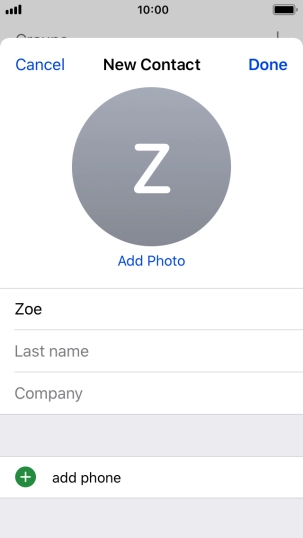 Press Last name and key in the last name.