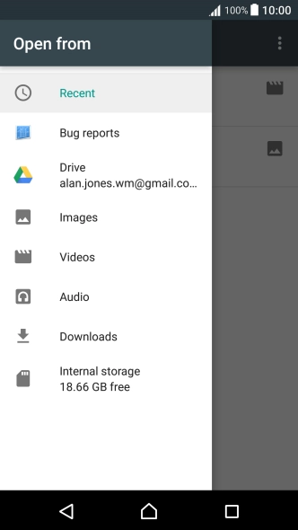 Press the required category and go to the required folder. Press the required category and go to the required folder.