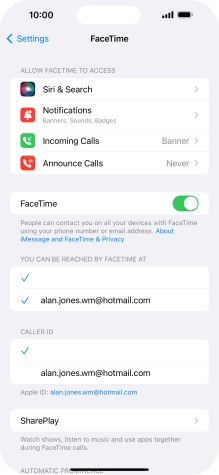 Press the indicator next to 