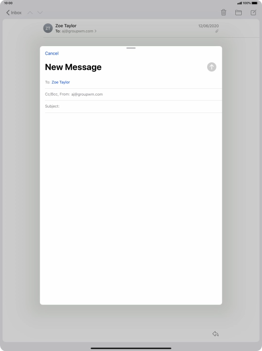 Press Subject: and key in the required subject.
