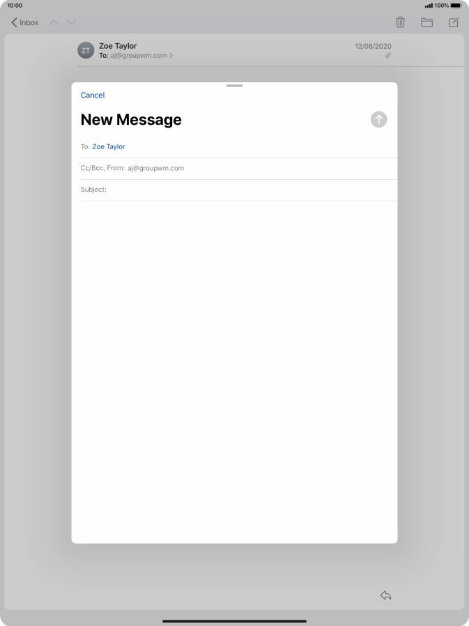 Press Subject: and key in the required subject.