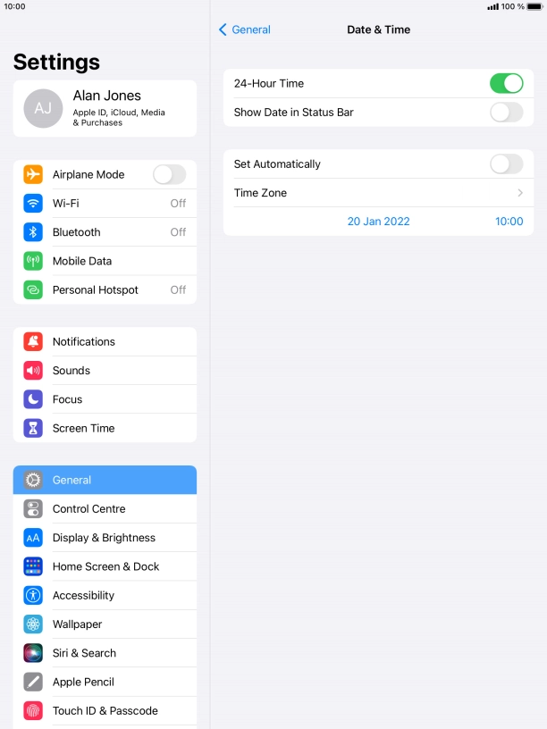 Press the indicator next to 