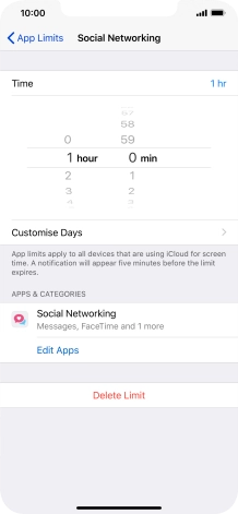 Press Customise Days.