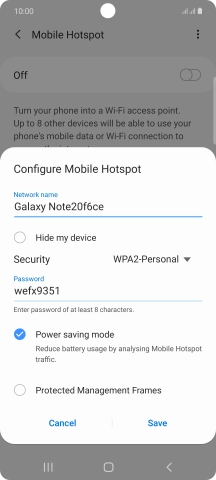 Press the field below 