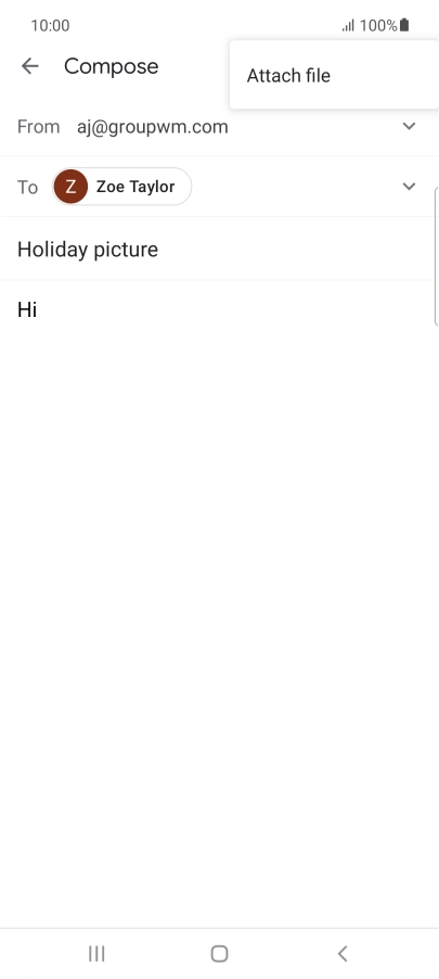 Press Attach file and go to the required folder.