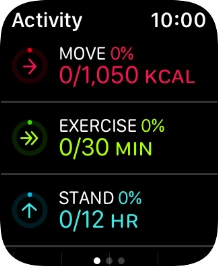 Keep sliding upwards to see the number of steps, distance and number of floors you've covered.