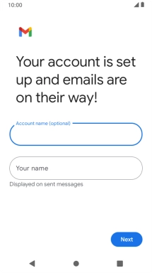 Press Your name and key in the required sender name.