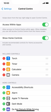 Press the indicator next to 