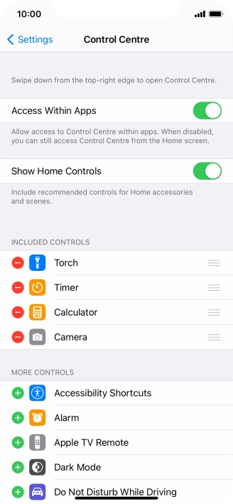 Press the indicator next to 