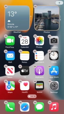 Press the home screen icon.