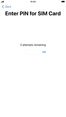 If your SIM is locked, key in your PIN and press OK.
