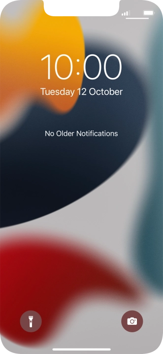 Slide your finger upwards starting from the bottom of the screen.