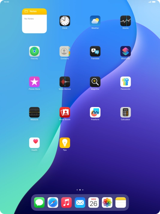 If you're using a Widget Stack: slide up or down on the stack to select the required widget.