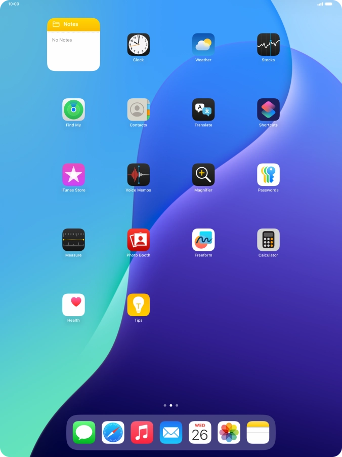 If you're using a Widget Stack: slide up or down on the stack to select the required widget.