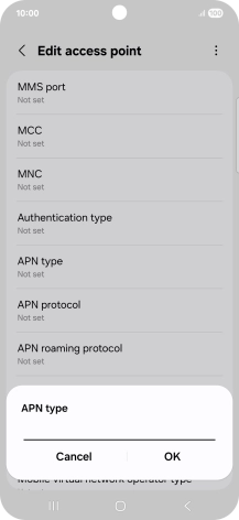 Key in mms and press OK.