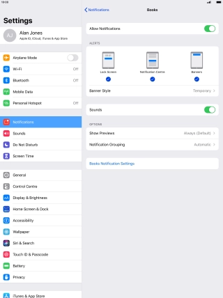 Press the indicator next to 