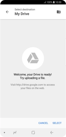 To create a new folder, press the new folder icon and follow the instructions on the screen to create a new folder.