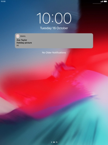 Press the required notification and follow the instructions on the screen to use the selected function.