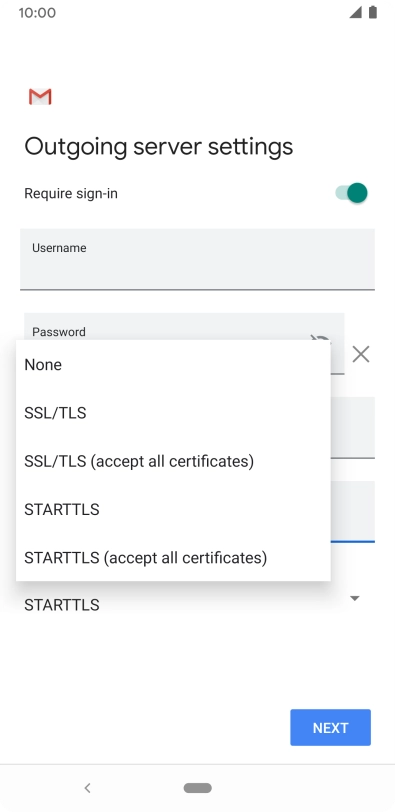 Press None to turn off the function.