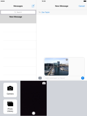 Press the text input field. Press the text input field.