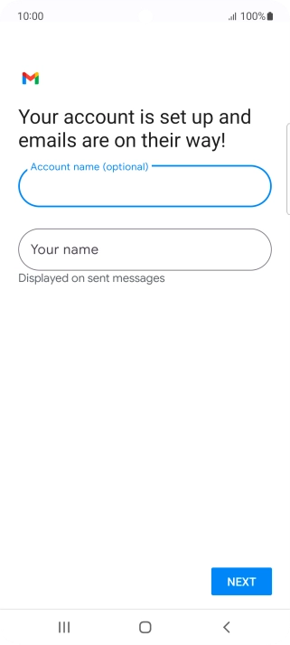 Press Your name and key in the required sender name.