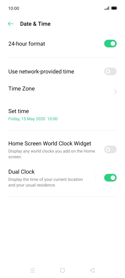 Press the indicator next to 